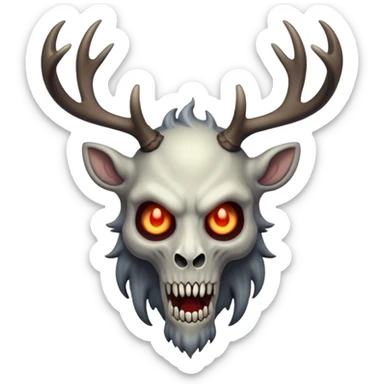 Create an emoji of  a scary Wendigo full bodied sticker