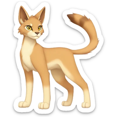 Anthro Sona-Fakemon Lynx-Caracal Full Body sticker