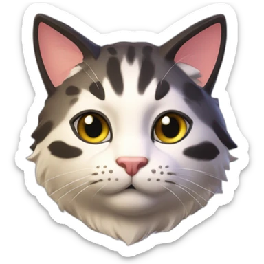 Purradise Meowscles fortnite buff anthromorphic  calico cat sticker