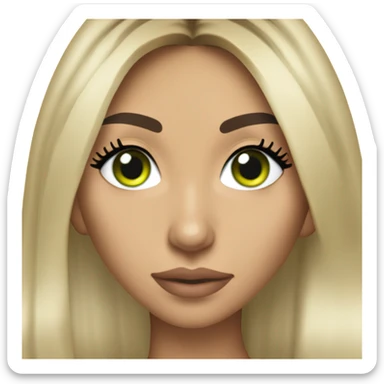 chantel jeffries long blonde hair green eyes  sticker