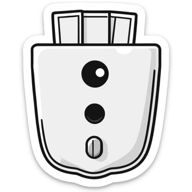 cartoon style wall nail emoji, bold lines, playful and simple sticker