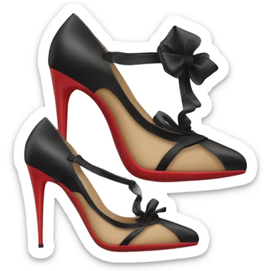Black valentino high heels with red bottom sticker