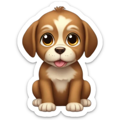 Puppy mixed with a monkey baby sticker