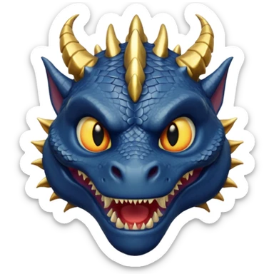 Anime Dragon Human He/They Dark Blue sticker