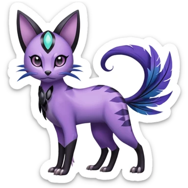 Meloetta-Purrloin-Nargacuga-Pokémon-Fakémon-fusion-hybrid-creature sticker