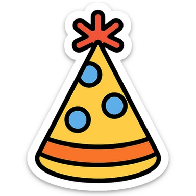 party hat sticker
