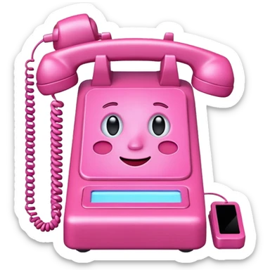 Pink phone message
 sticker