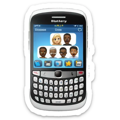 White Blackberry phone sticker
