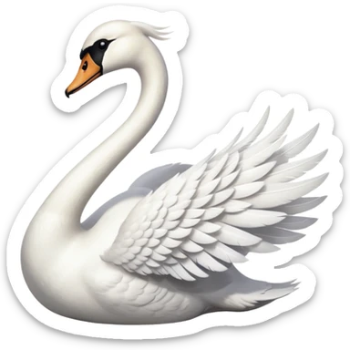 Swan dance sticker