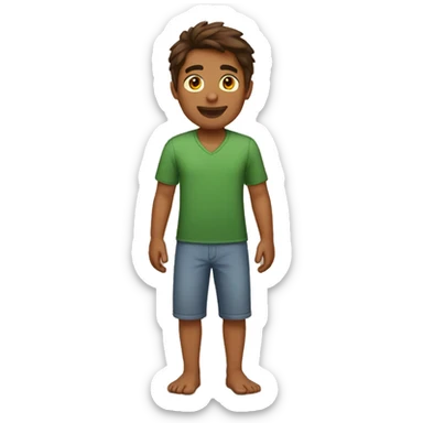 barefoot brown guy sticker