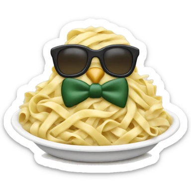 Chicken Alfredo with bow tie noodles sticker