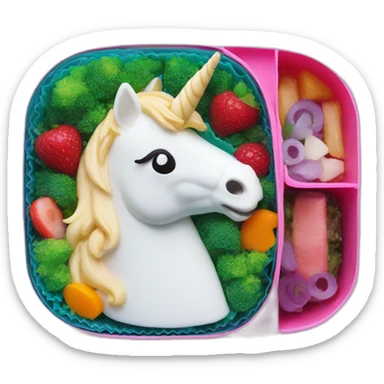 Unicorn bento box sticker