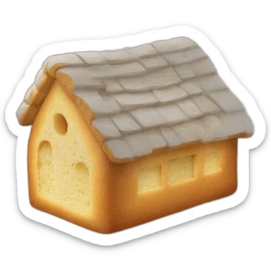 A house made out of bread ￼ sticker