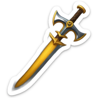 rune scimitar runescape sticker