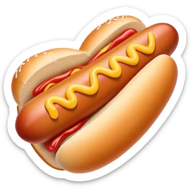 hot dog heart sticker