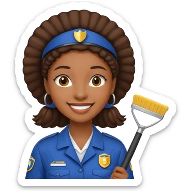 Window Cleaner  black woman  sticker