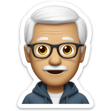memoji white grand pa  sticker