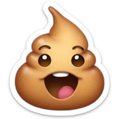 poop that is blushing with love sticker