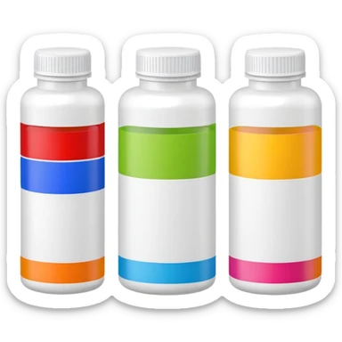 supplements bottles  sticker