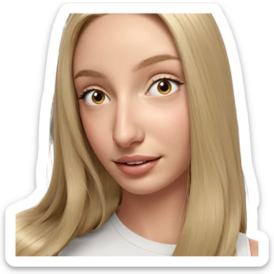 blonde girl smiling portrait sticker