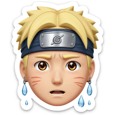 naruto face with tears of joy sticker