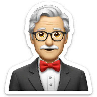 a-profile-of-gray-haired-skullet-grandpa-wearning-dinner-jacket-with-red-bow-tie sticker