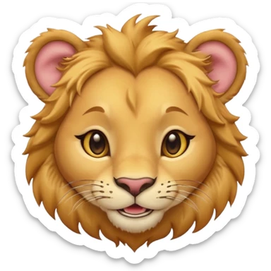 Happy cute Lioness sticker
