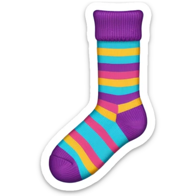 Striped sock sticker