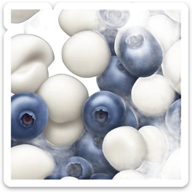 Blueberries and yogurt  sticker