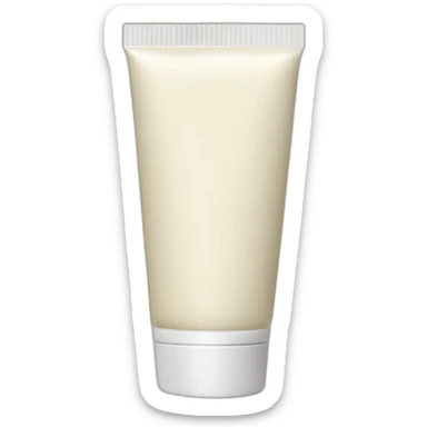 Cream in white tube sticker