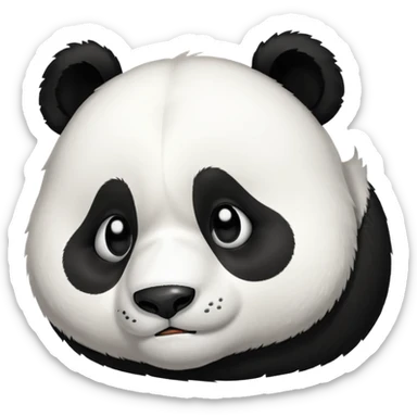 Exhausted panda 
 sticker