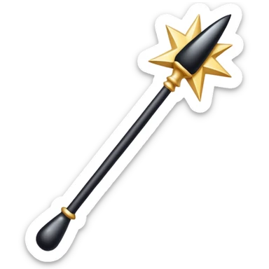 magic wand,simple, black in the middle,both ends are white sticker