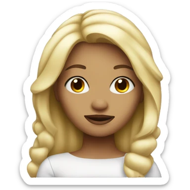 Blonde singer girl sticker