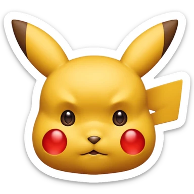 Un Pikachu rouge qui et triste sticker