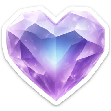 crystal heart sticker