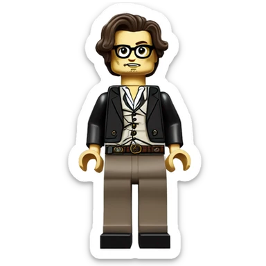 JOHNNY DEPP full body lego sticker