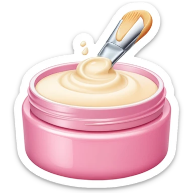 pink face cream  sticker