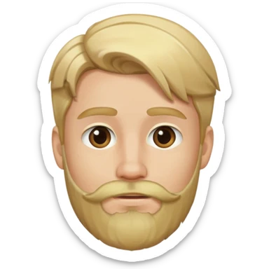 young man with blonde hair and neat medium beard sticker