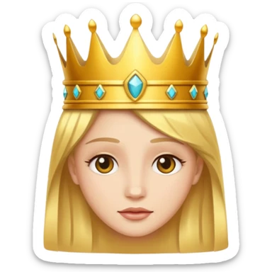 “Keep the 😌 emoji exactly the same, no edits, no human features. Just place the 👑 crown above it.” sticker