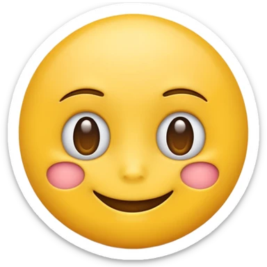 Yellow emoji making a smug look face sticker