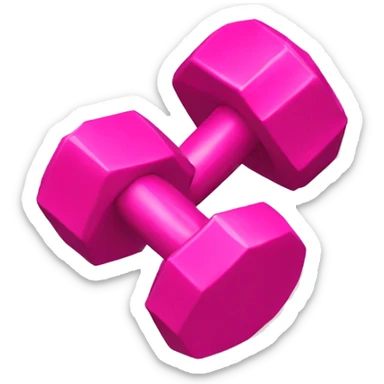 pink dumbbells sticker