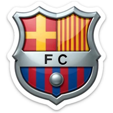 Emoji escudo barcelona realista sticker
