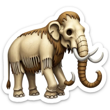 skeleton of a mammoth sticker