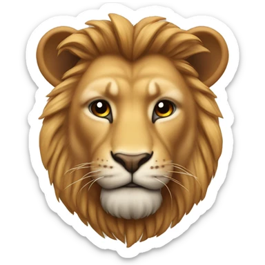 Leeuw met strik sticker