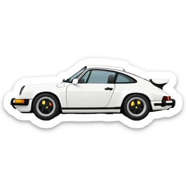 Porsche 911 white sticker