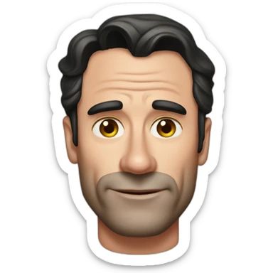 pregnant jon hamm sticker