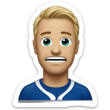 Crying dodgers fan sticker