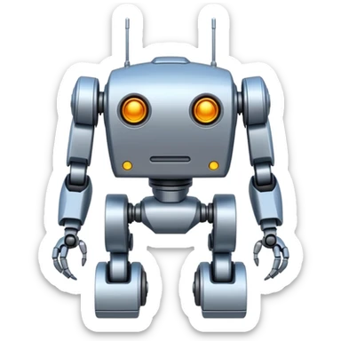 completely symetrical 4 legged robot sticker