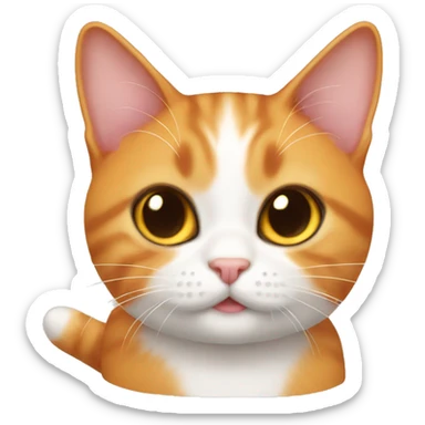 Orange munchkin cat sticker