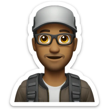 Male VR designer sticker